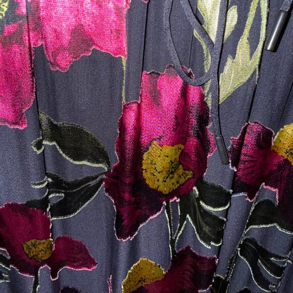 Alice and Olivia ELZA FLORAL DRAWSTRING MAXI SKIRT in California Poppy [12] - Picture 5 of 5